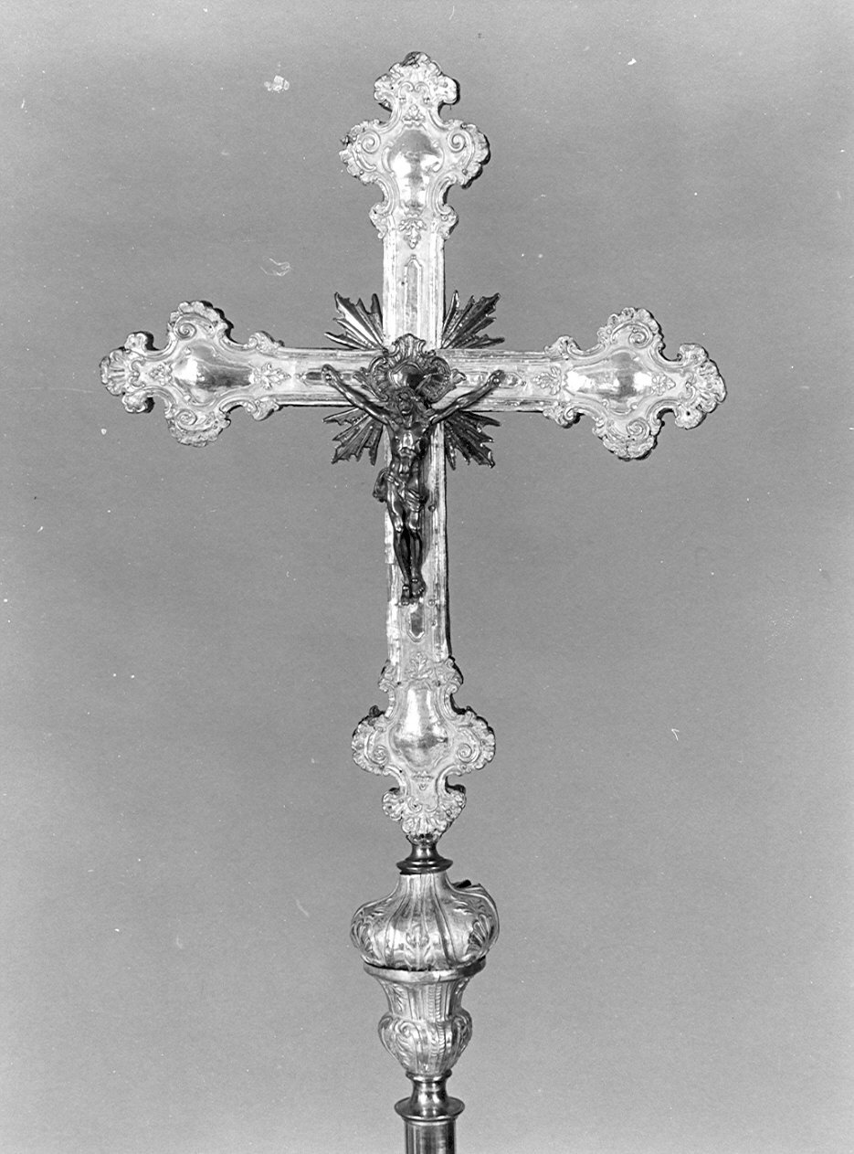 Cristo crocifisso (croce processionale, opera isolata) - bottega lombarda (sec. XVIII)