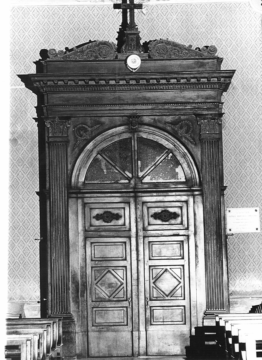 bussola d'ingresso, opera isolata - bottega bergamasca (sec. XIX)