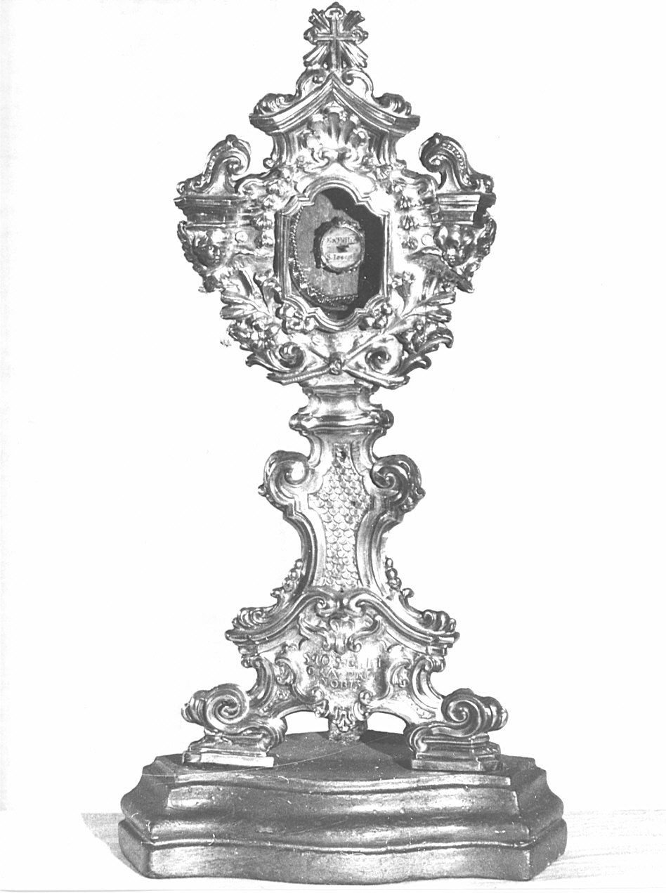 reliquiario-ostensorio, opera isolata - bottega lombarda (seconda metà sec. XVIII)