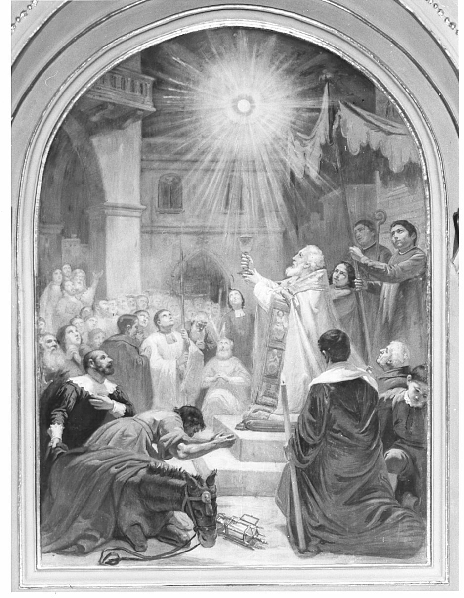 Sant'Agostino celebrante (dipinto, elemento d'insieme) di Riva Giuseppe (sec. XX)