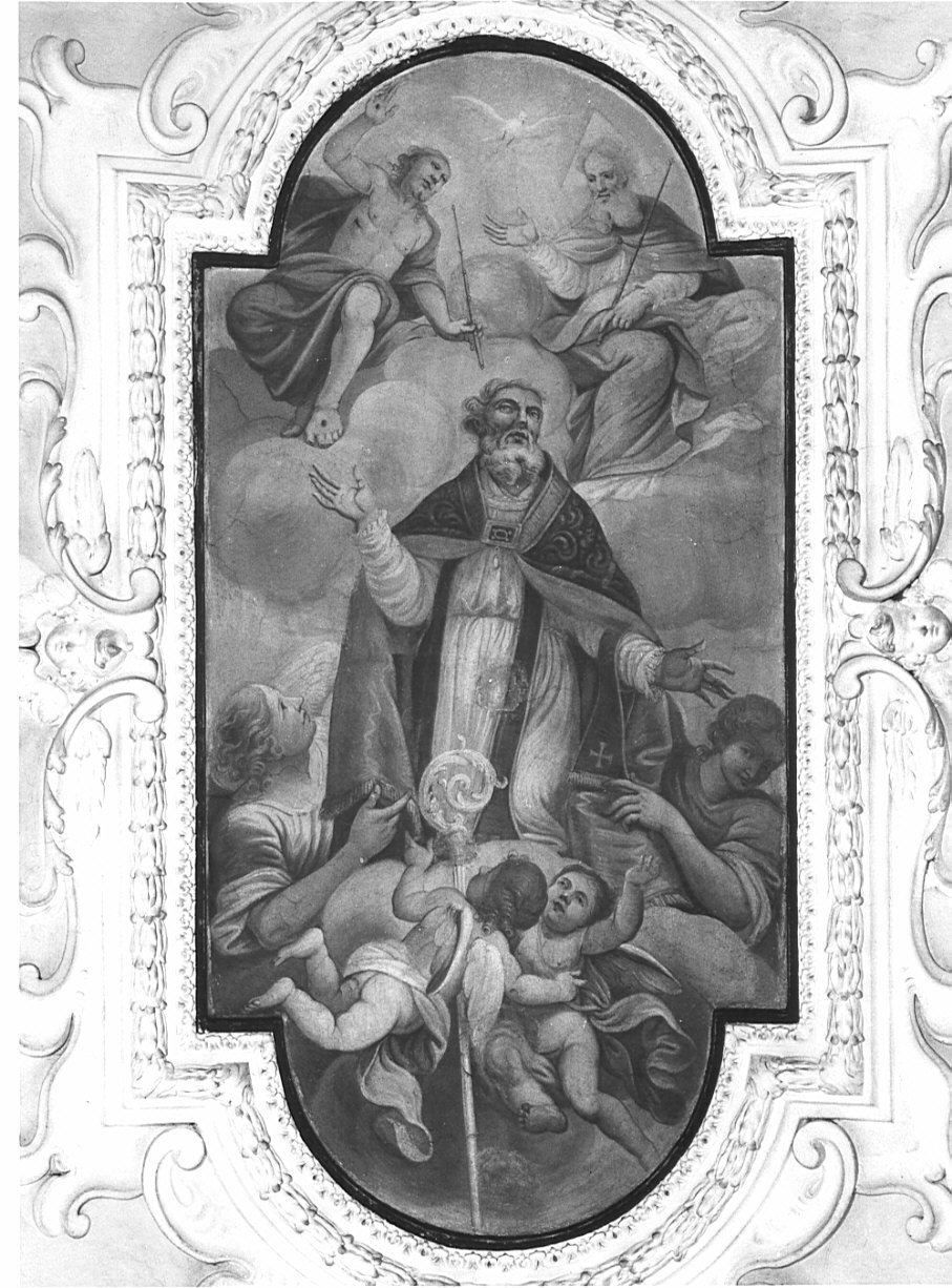Gloria di Sant'Ambrogio (dipinto, opera isolata) - ambito lombardo (sec. XVII)