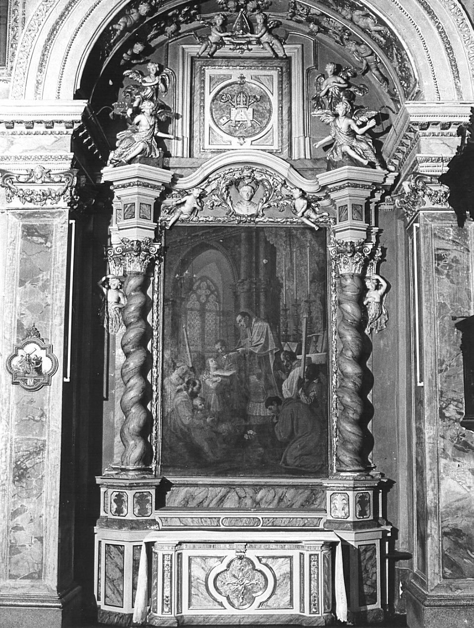 altare, complesso decorativo - bottega bergamasca (inizio sec. XVIII)