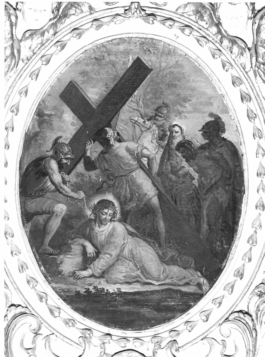 stazione IX: Gesù cade sotto la croce la terza volta (Via Crucis, opera isolata) di Zeni Domenico (fine/inizio secc. XVIII/ XIX)