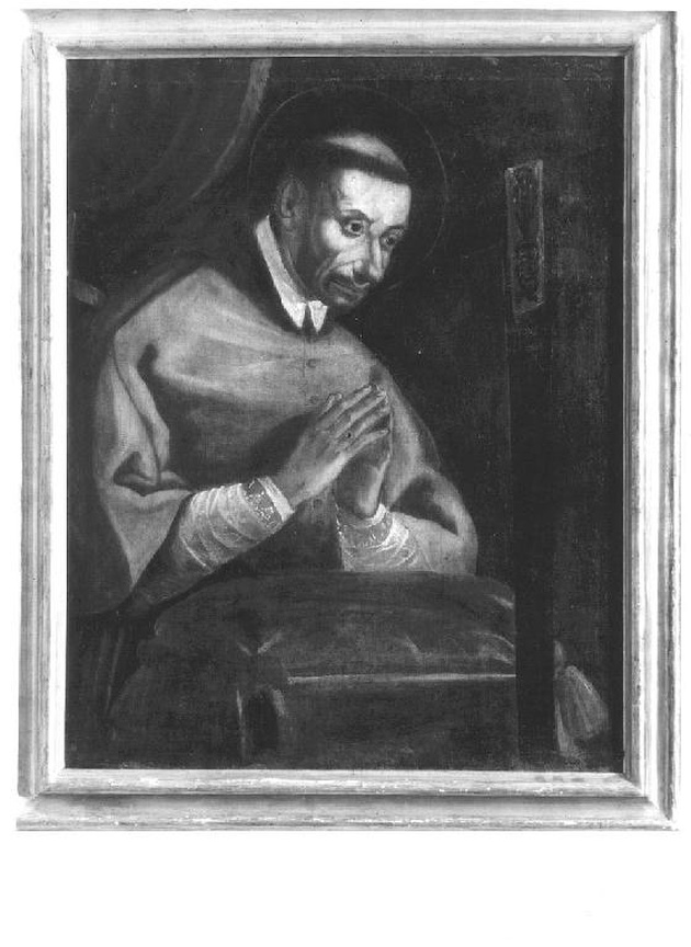San Carlo Borromeo in meditazione (dipinto, opera isolata) - ambito lombardo (sec. XVII)