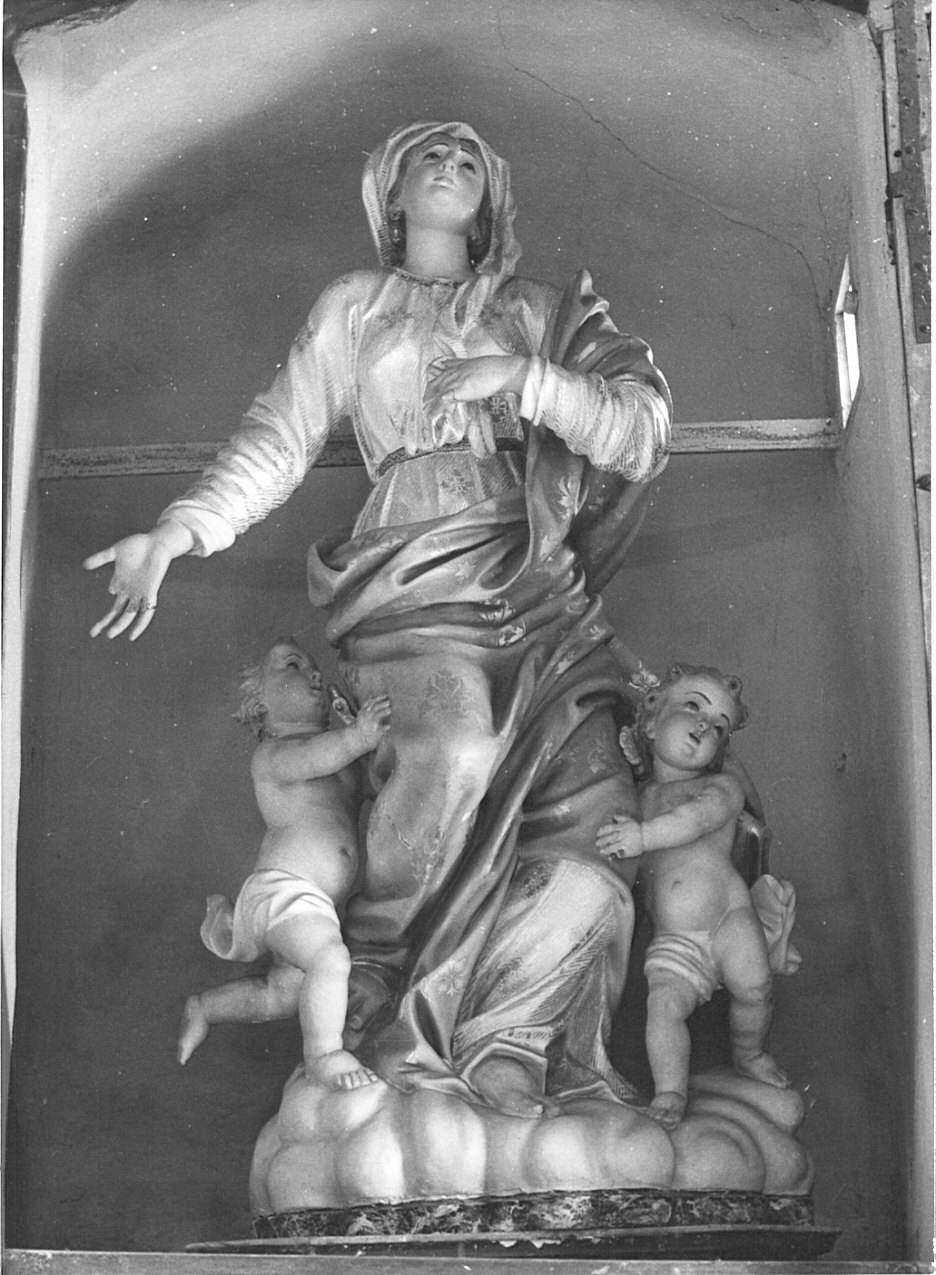 Madonna Assunta con angeli (gruppo scultoreo) - bottega lombarda (secc. XVIII/ XIX)