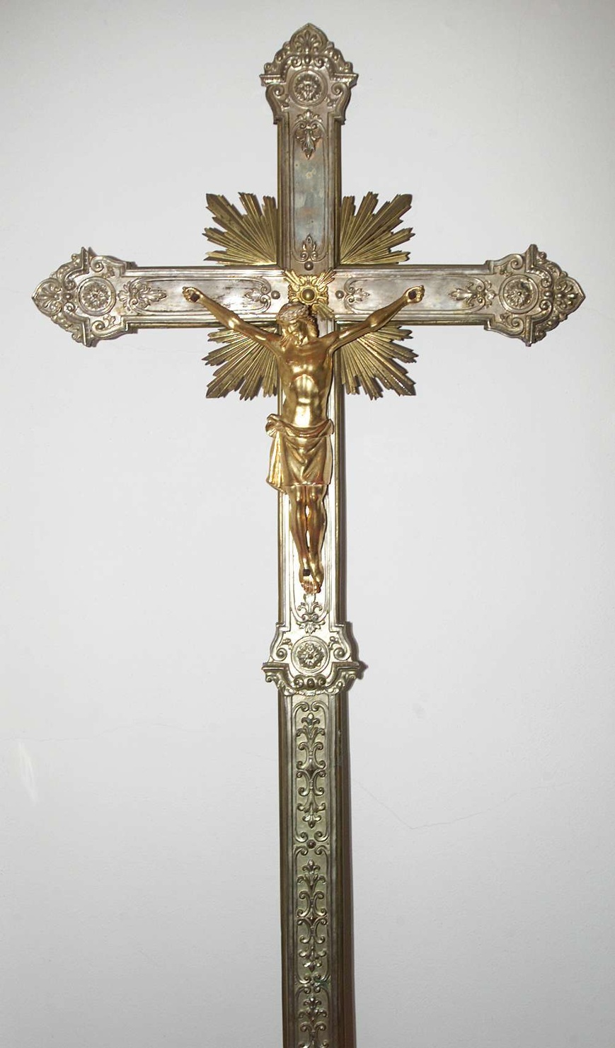 croce processionale, opera isolata - bottega lombarda (seconda metà sec. XIX)