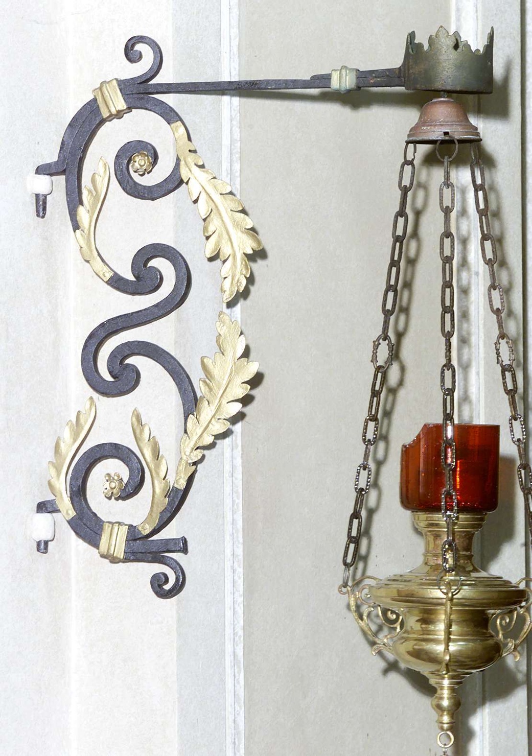 candeliere da parete, opera isolata - bottega lombarda (ultimo quarto sec. XIX)