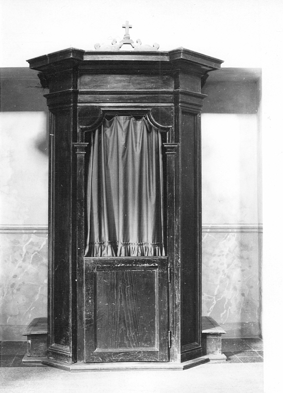 confessionale, opera isolata - bottega lombarda (fine/inizio secc. XVIII/ XIX)