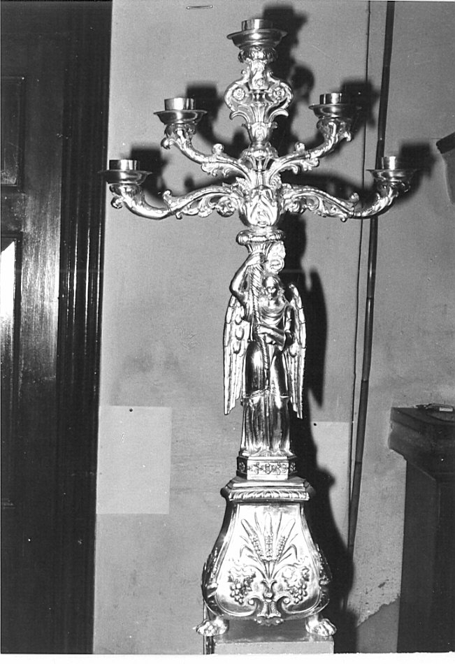 candelabro, serie - bottega lombarda (seconda metà sec. XIX)