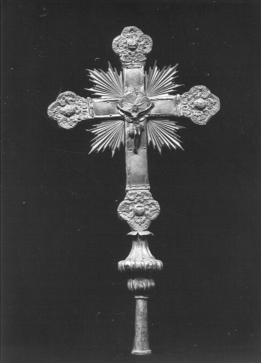 croce processionale, serie - bottega lombarda (secc. XVII/ XVIII)