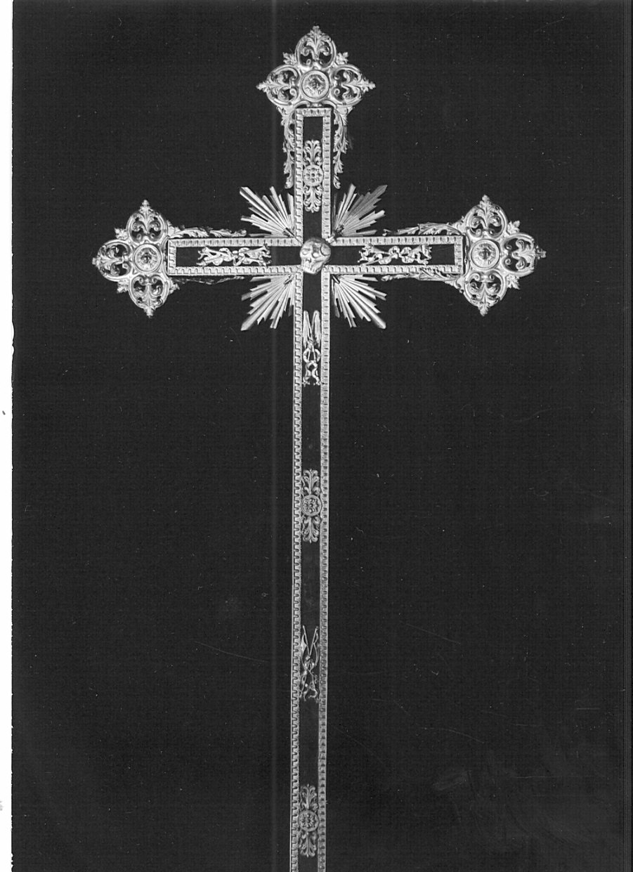 croce processionale, opera isolata - bottega lombarda (fine/inizio secc. XIX/ XX)