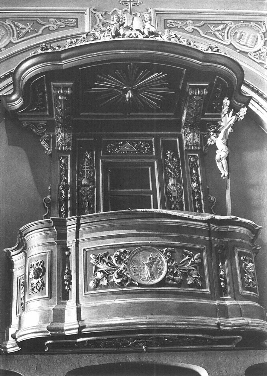 pulpito, opera isolata - bottega lombarda (fine/inizio secc. XVIII/ XIX)