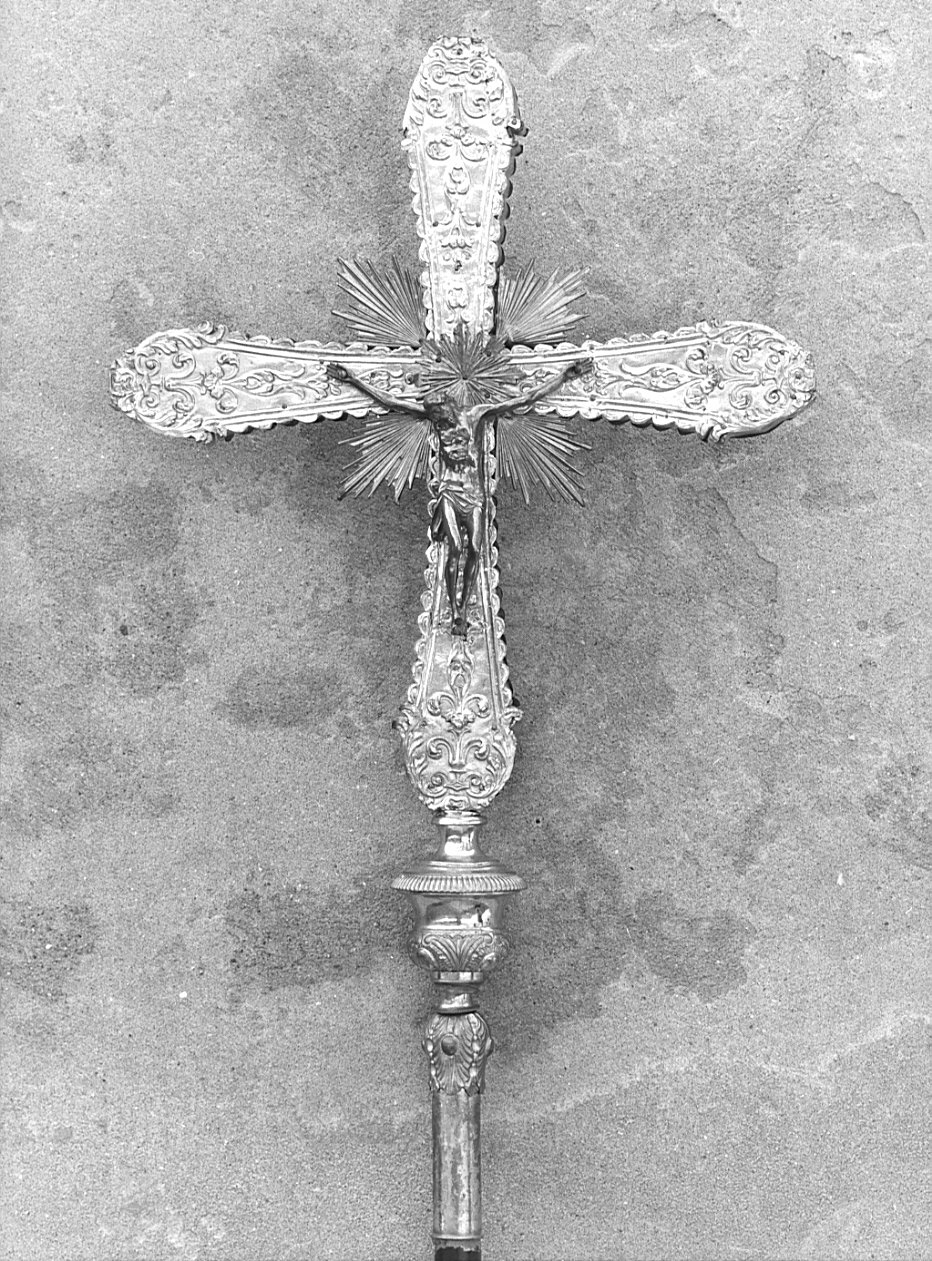 croce processionale, opera isolata - bottega italiana (secc. XIX/ XX)