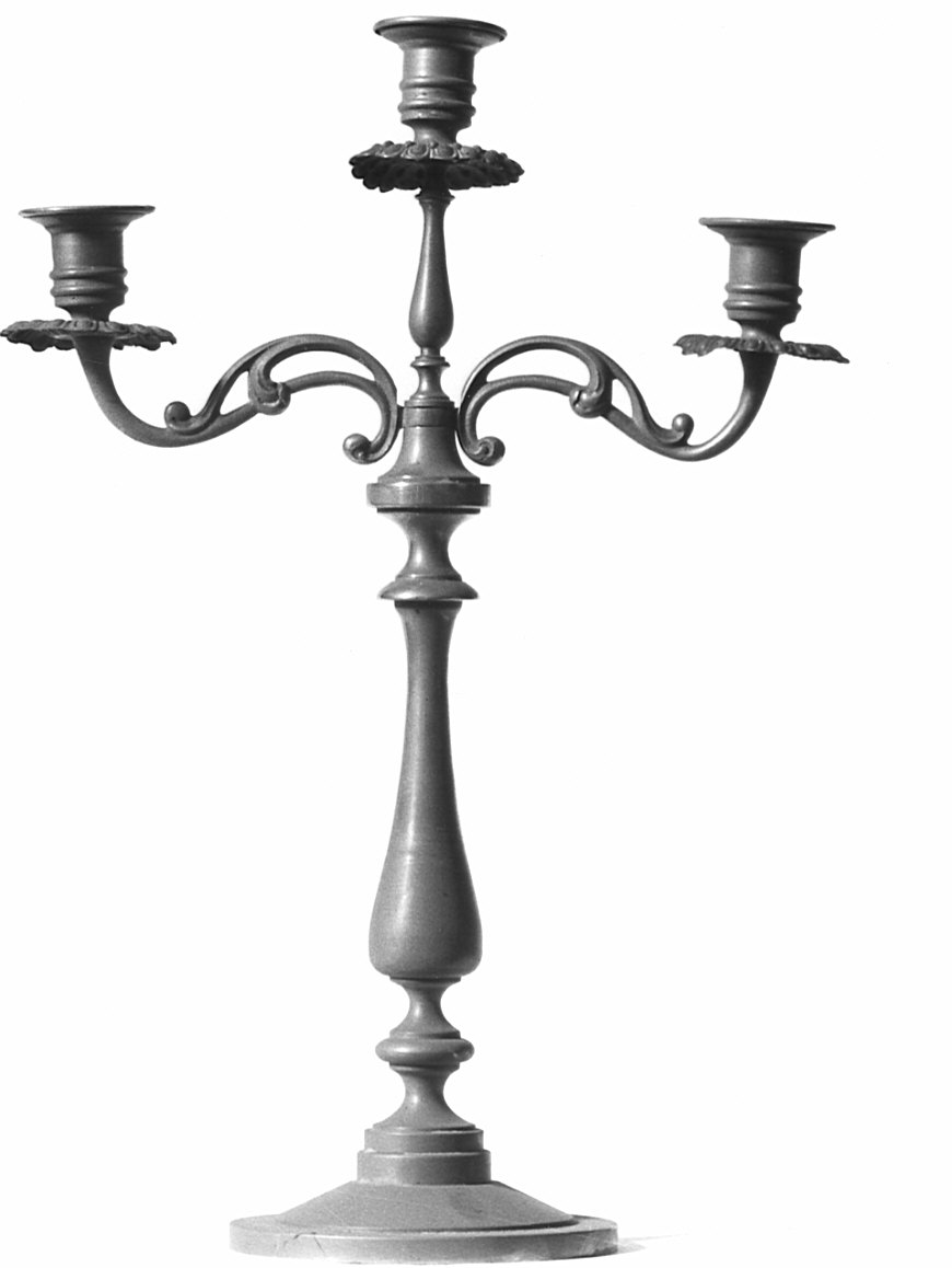 candelabro, coppia - bottega lombarda (fine/inizio secc. XIX/ XX)