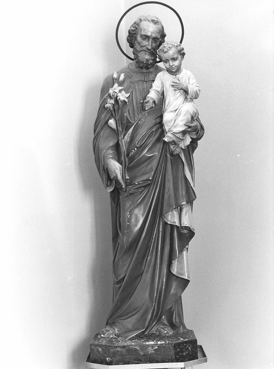 San Giuseppe e Gesù Bambino (statua, opera isolata) - bottega lombarda (fine/inizio secc. XIX/ XX)