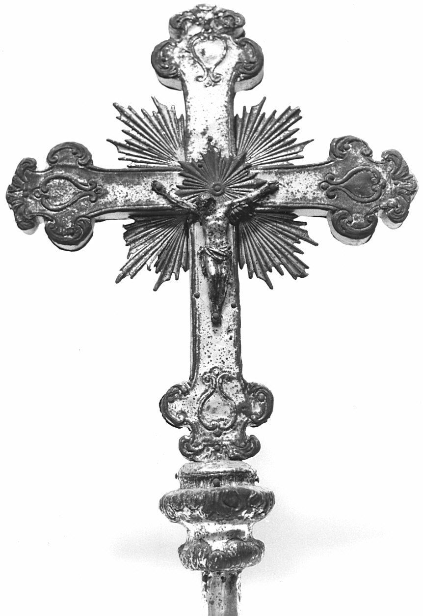 croce processionale, opera isolata - bottega lombarda (fine/inizio secc. XVIII/ XIX)