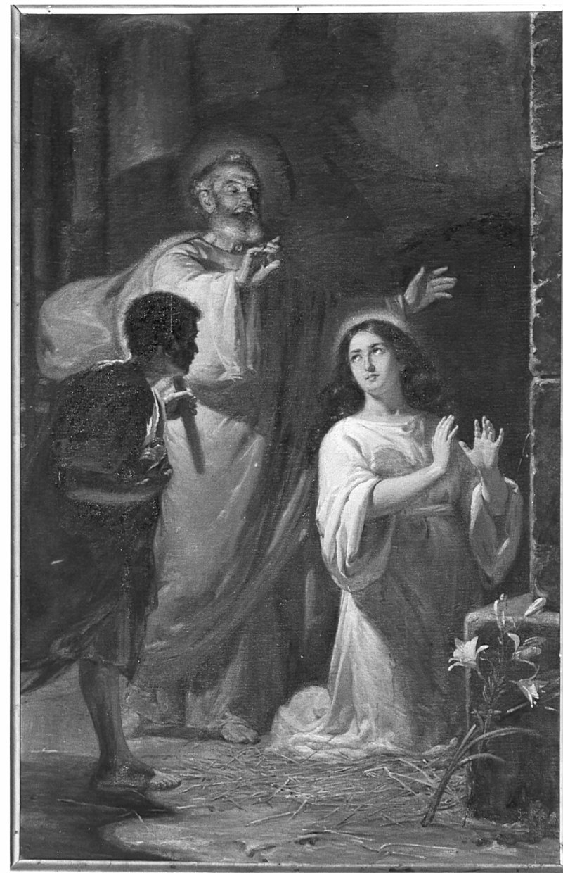martirio di Sant'Agata (dipinto) di Riva Giuseppe (sec. XX)