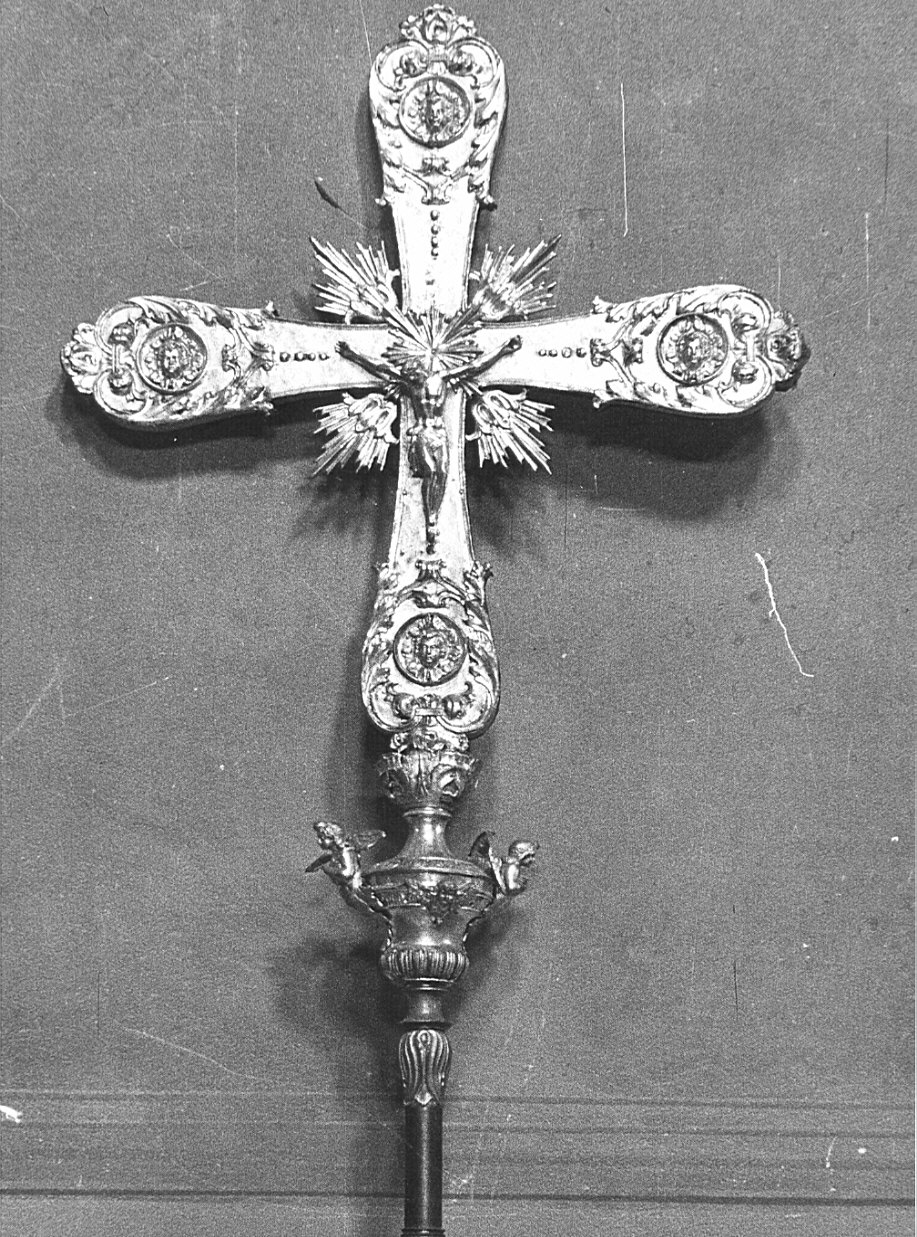 croce processionale, opera isolata - bottega lombarda (fine sec. XIX)