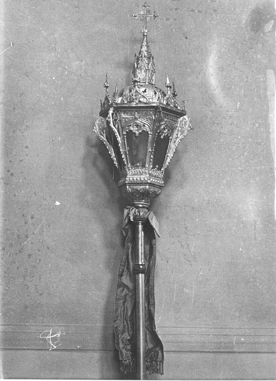 lanterna processionale, coppia - bottega lombarda (fine sec. XIX)