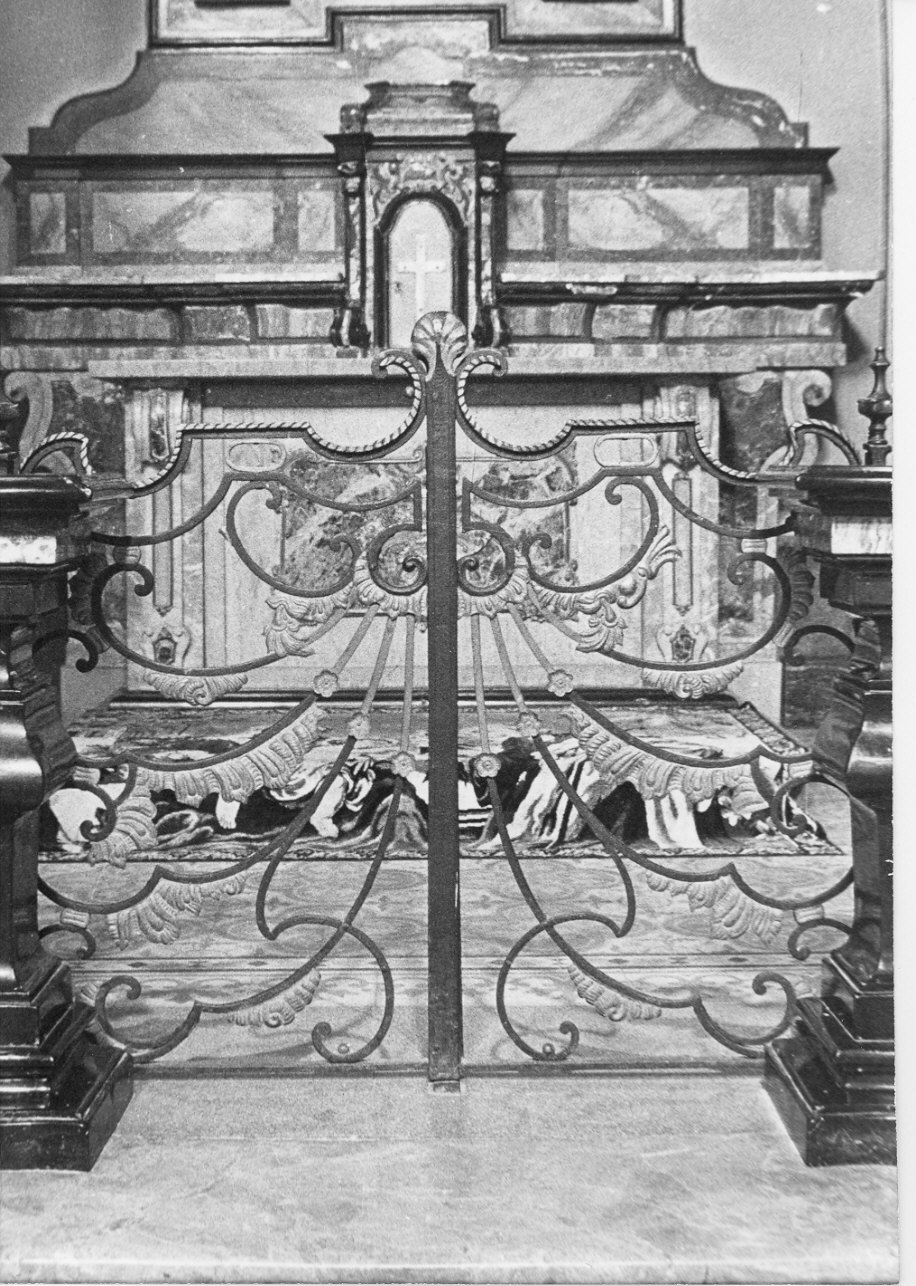 cancello di balaustrata, coppia di Viganò, Merlo Carlo Giuseppe (attribuito) (sec. XVIII)