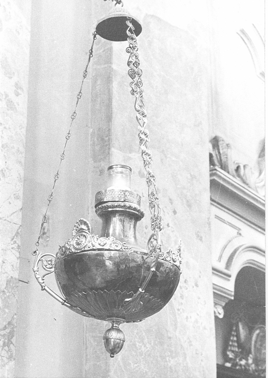 lampada da chiesa, coppia - bottega lombarda (sec. XIX)