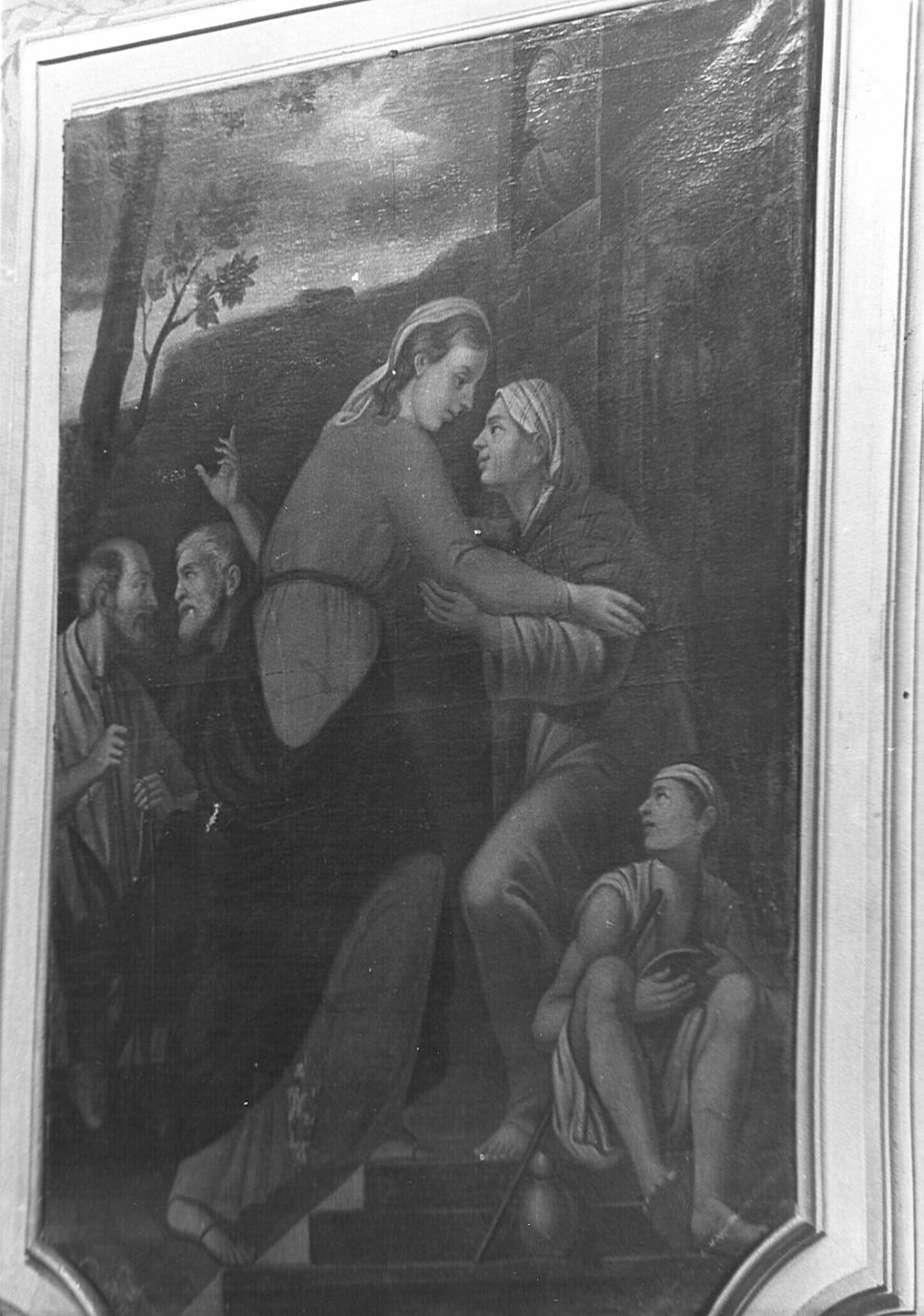 visitazione (dipinto, opera isolata) - ambito lombardo (secc. XVIII/ XIX)