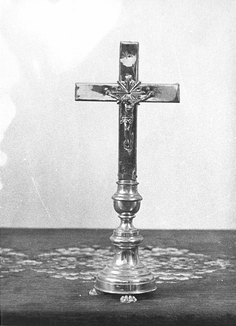 croce da tavolo, opera isolata - bottega lombarda (prima metà sec. XIX)