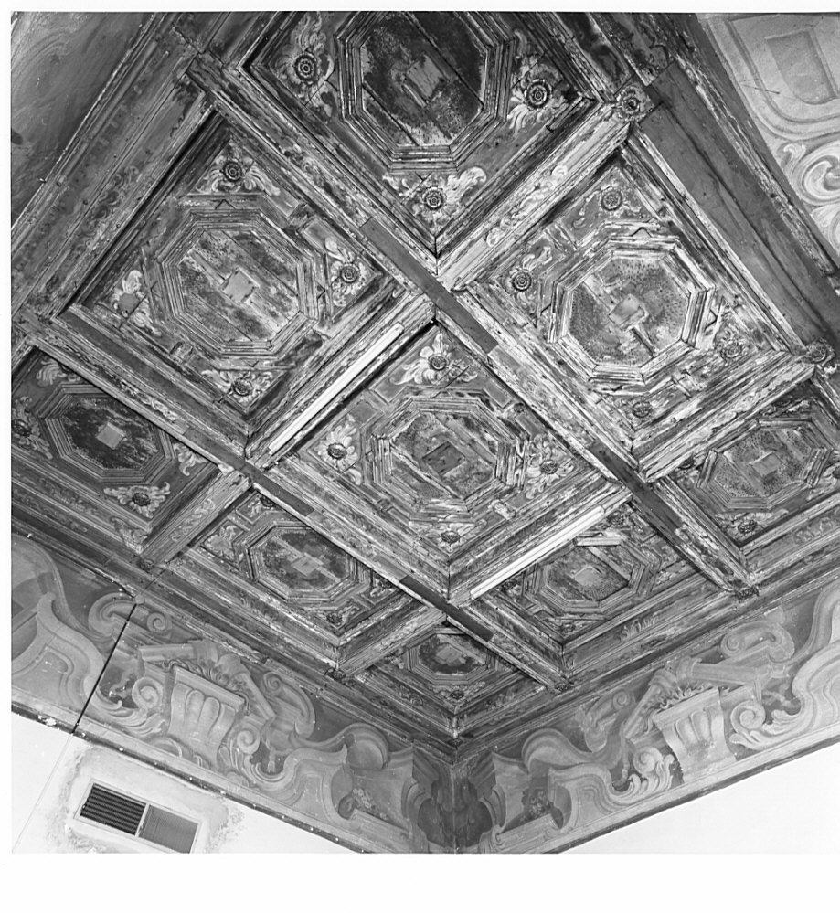 soffitto a cassettoni, opera isolata - bottega lombarda (prima metà sec. XVIII)