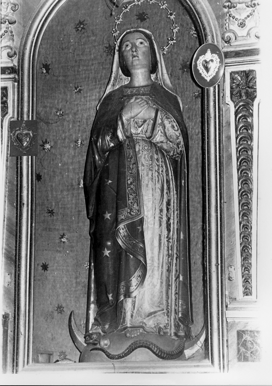 Madonna Immacolata (statua, opera isolata) - bottega lombarda (inizio sec. XIX, sec. XIX)