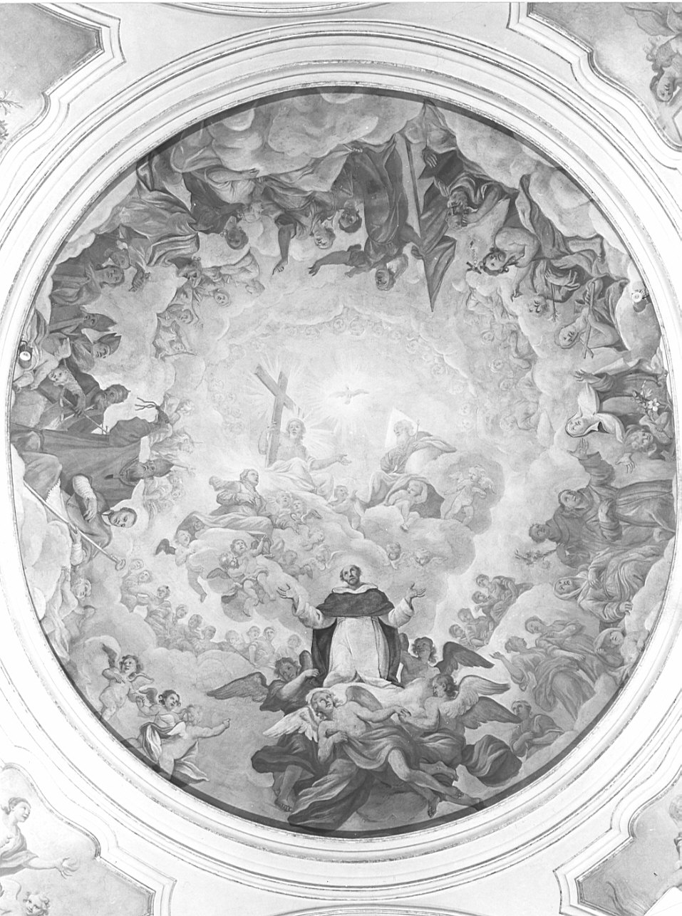 San Giacinto in gloria (dipinto, opera isolata) - ambito lombardo (prima metà sec. XVIII)