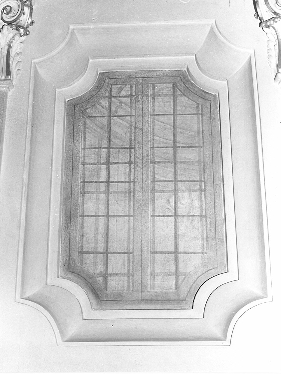finta finestra (dipinto, coppia) - ambito lombardo (prima metà sec. XVIII)