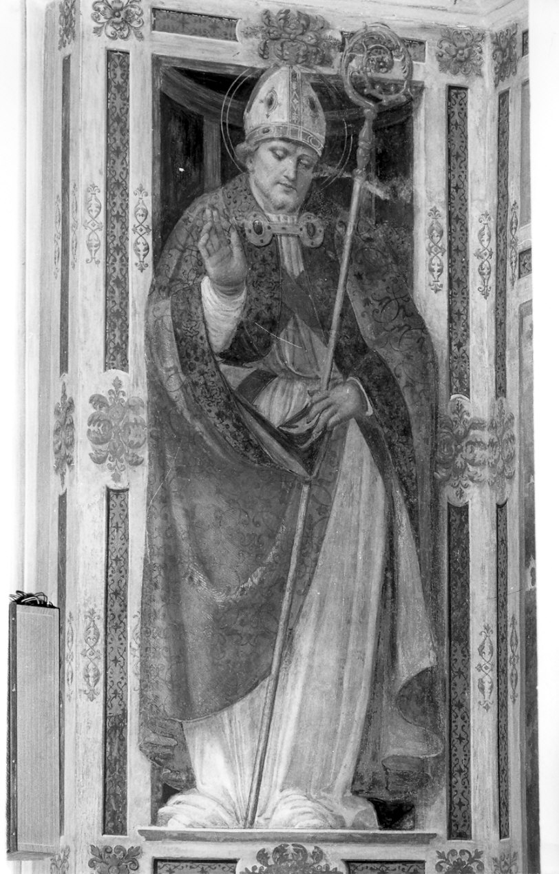 San Magno (dipinto, elemento d'insieme) di Luini Evangelista, Luini Giovan Pietro, Luini Aurelio (metà sec. XVI)