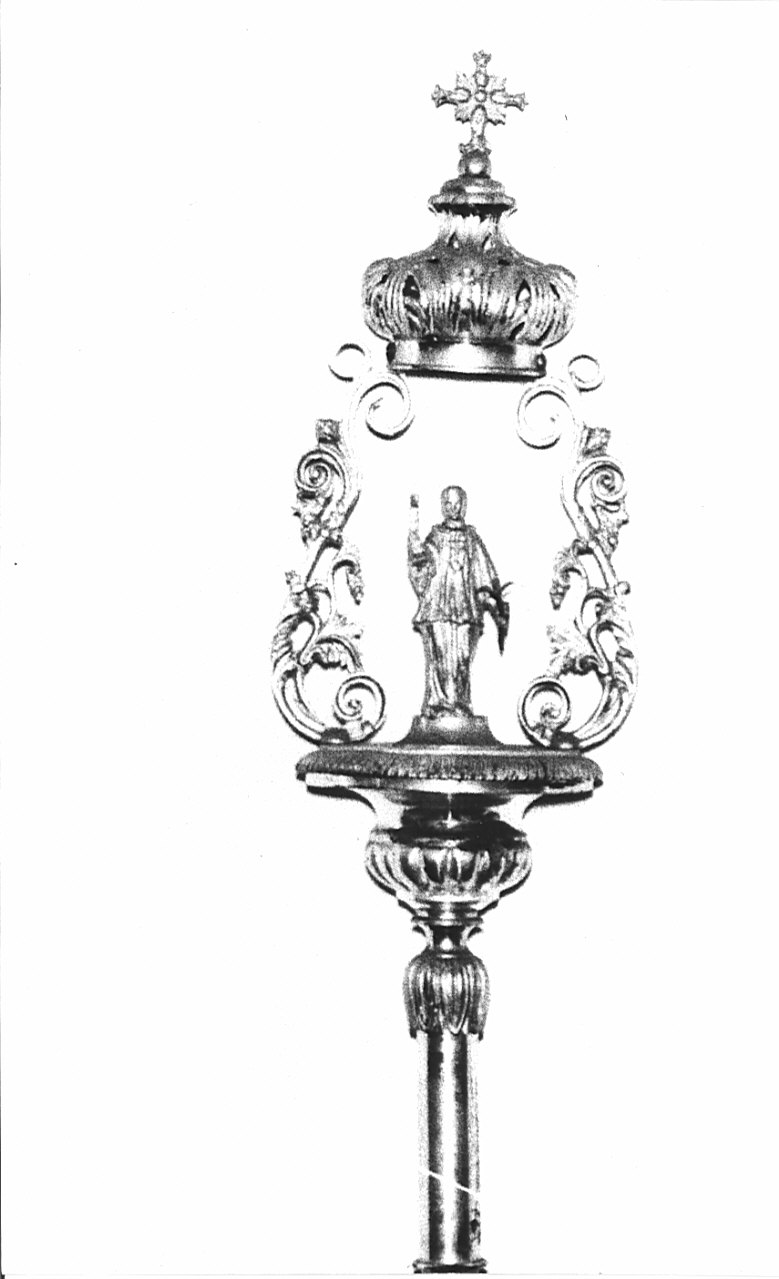 mazza processionale, serie - bottega lombarda (fine sec. XIX)