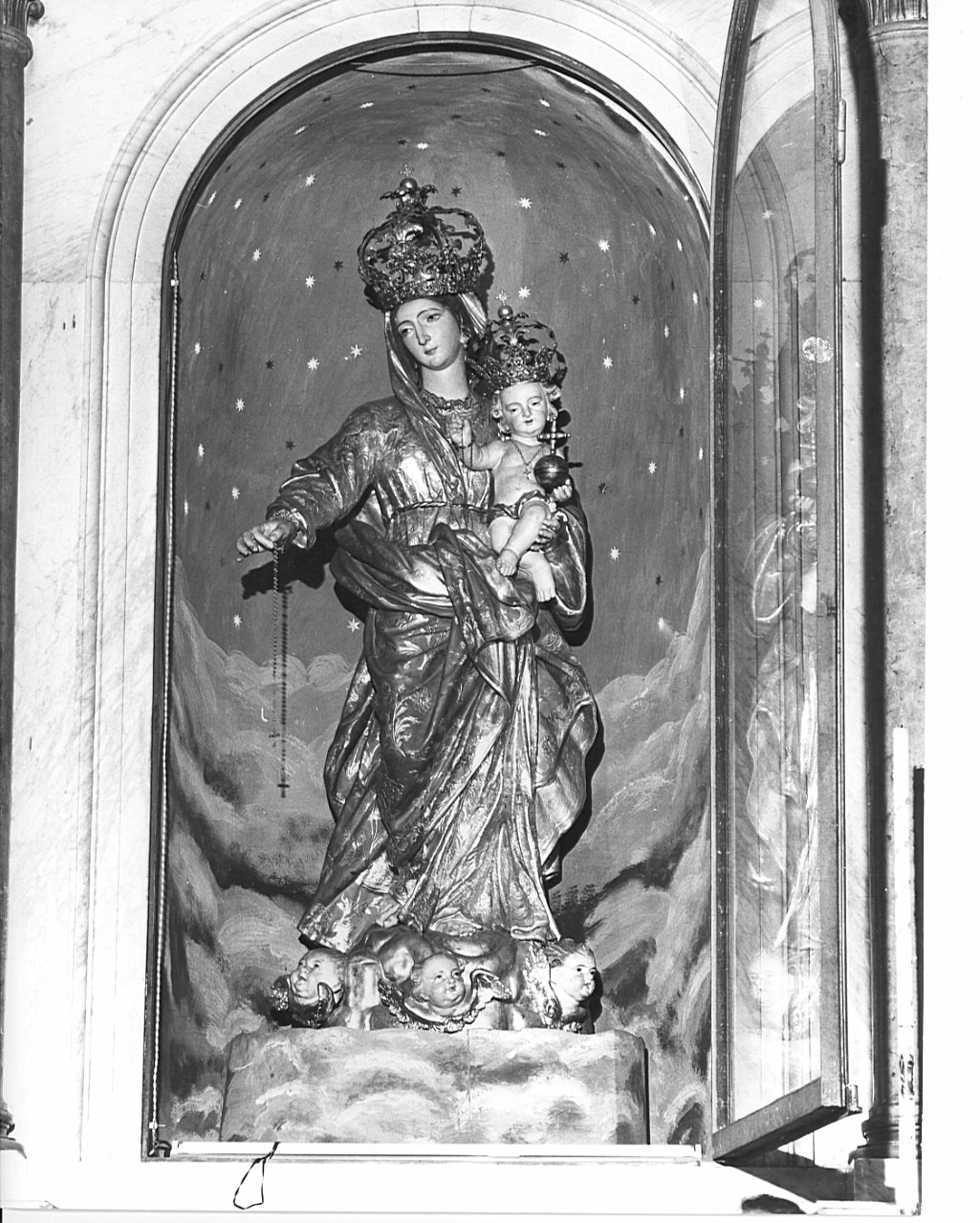 Madonna del Rosario (statua, opera isolata) - bottega lombarda (sec. XVIII)