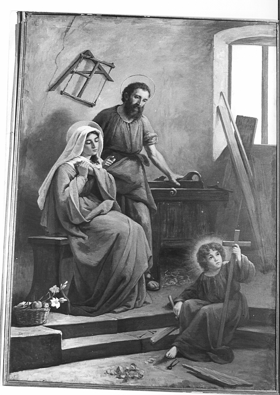 Sacra Famiglia (dipinto, opera isolata) di Spirolli A (sec. XIX)