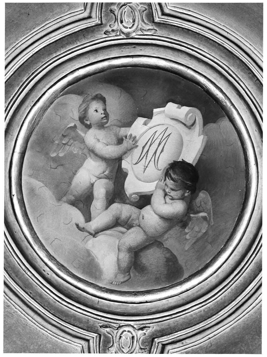 angeli con simboli mariani (dipinto, opera isolata) di Valtorta Giovanni (attribuito) (sec. XIX)