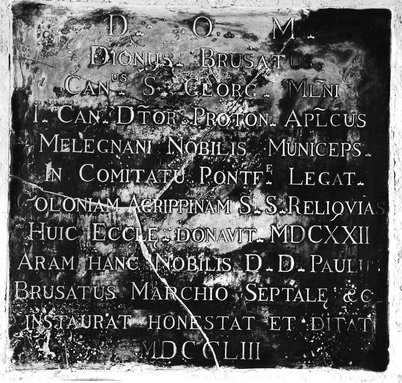 lapide commemorativa, opera isolata - bottega lombarda (sec. XVIII)