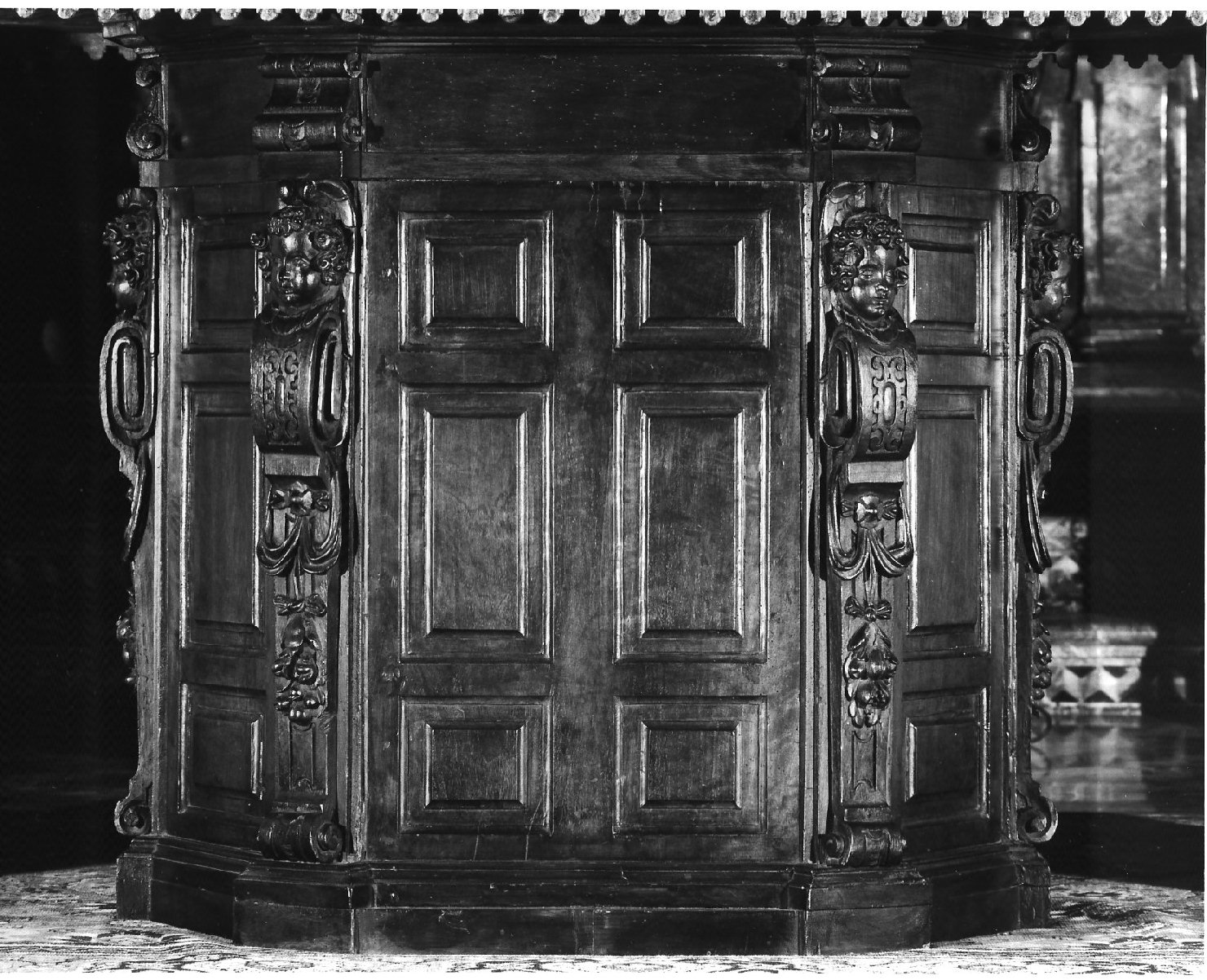 credenza d'altare, opera isolata - bottega lombarda (sec. XVII)