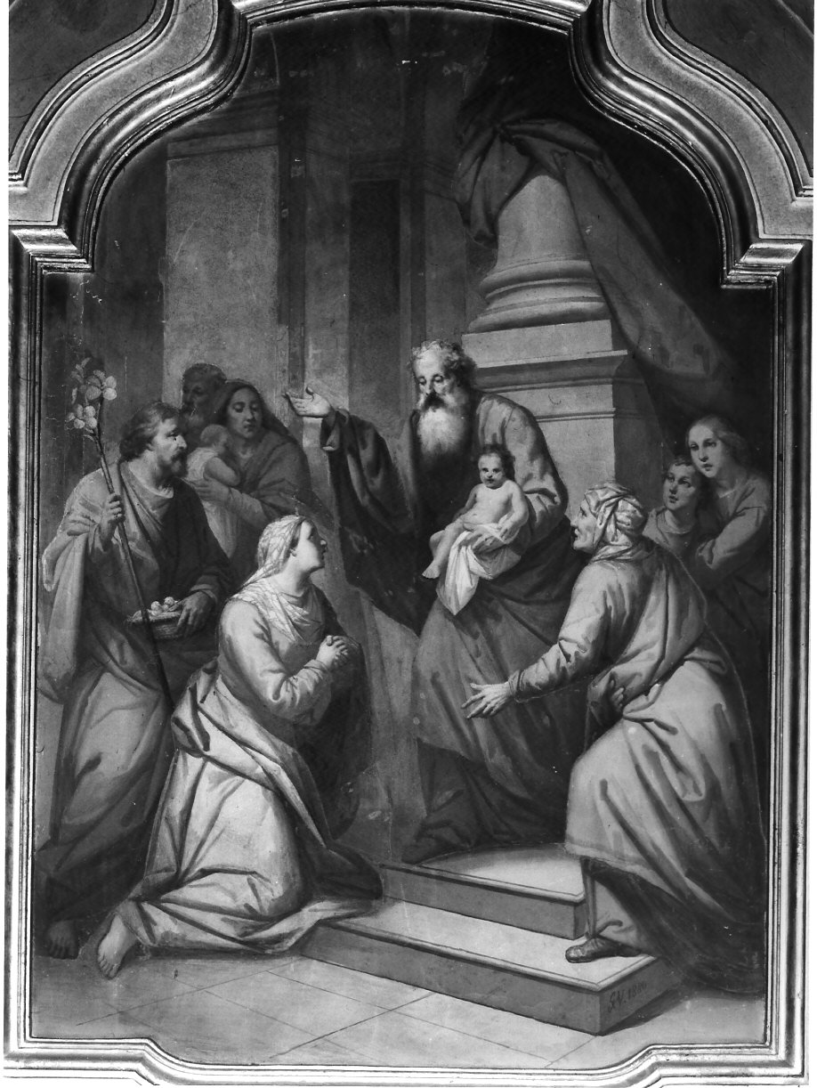 presentazione di Gesù al tempio (dipinto, opera isolata) di Valtorta Giovanni (attribuito) (sec. XIX)