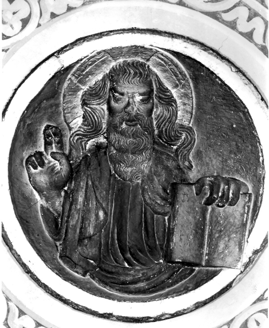 Dio Padre benedicente (chiave di volta, opera isolata) - bottega lombarda (sec. XV)