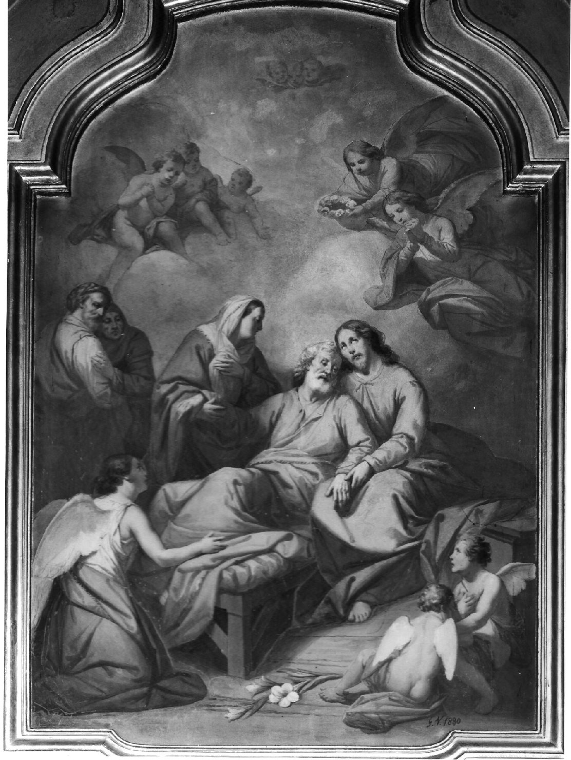 morte di San Giuseppe (dipinto, opera isolata) di Valtorta Giovanni (attribuito) (sec. XIX)