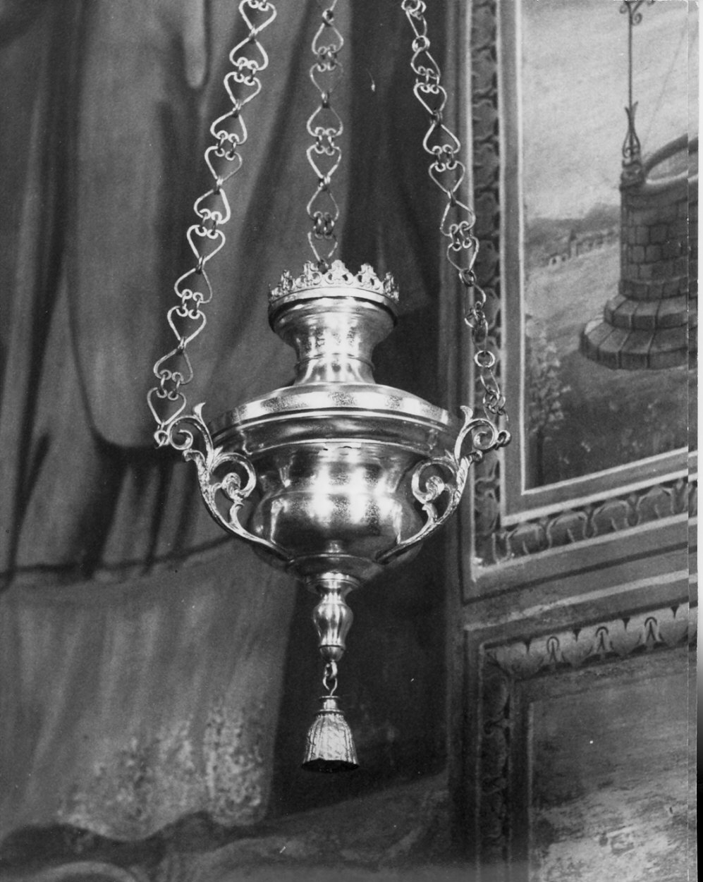 lampada pensile, coppia - bottega Italia settentrionale (sec. XIX)