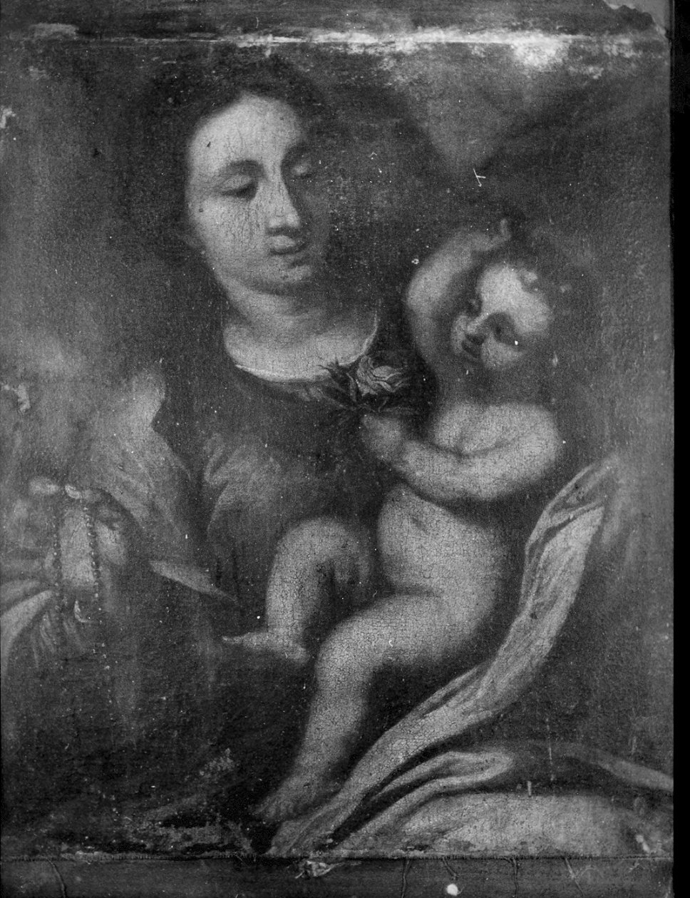 Madonna del Rosario (dipinto, opera isolata) - ambito lombardo (secc. XVII/ XVIII)
