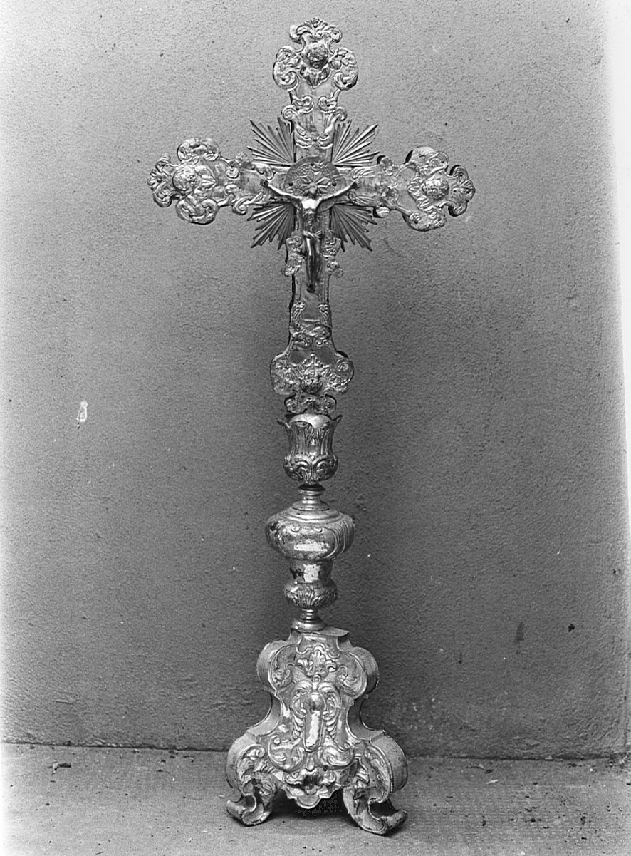 croce d'altare, opera isolata - bottega lombarda (secc. XVII/ XVIII)