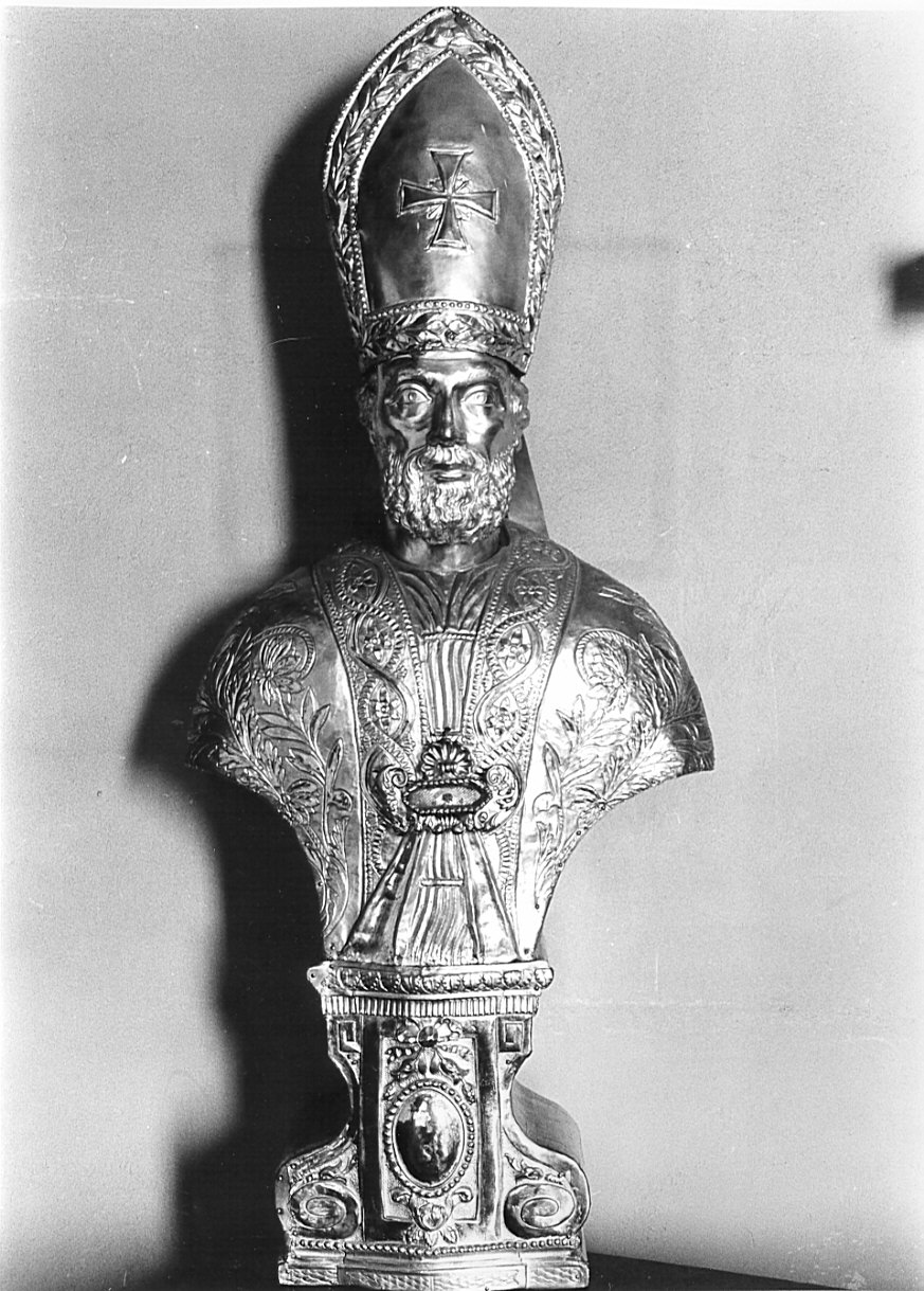 Sant'Ambrogio (reliquiario - a busto, opera isolata) - bottega lombarda (fine sec. XVIII)