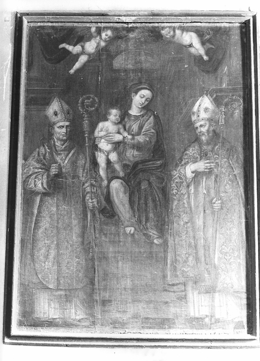 Madonna in trono e Santi (dipinto) - ambito lombardo (fine/inizio secc. XVI/ XVII)