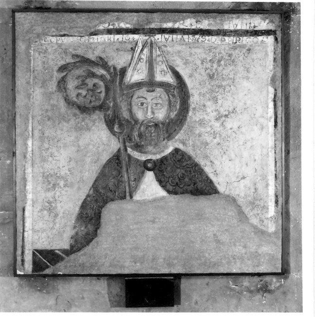 Sant'Ambrogio (dipinto, opera isolata) - ambito lombardo (sec. XIV)