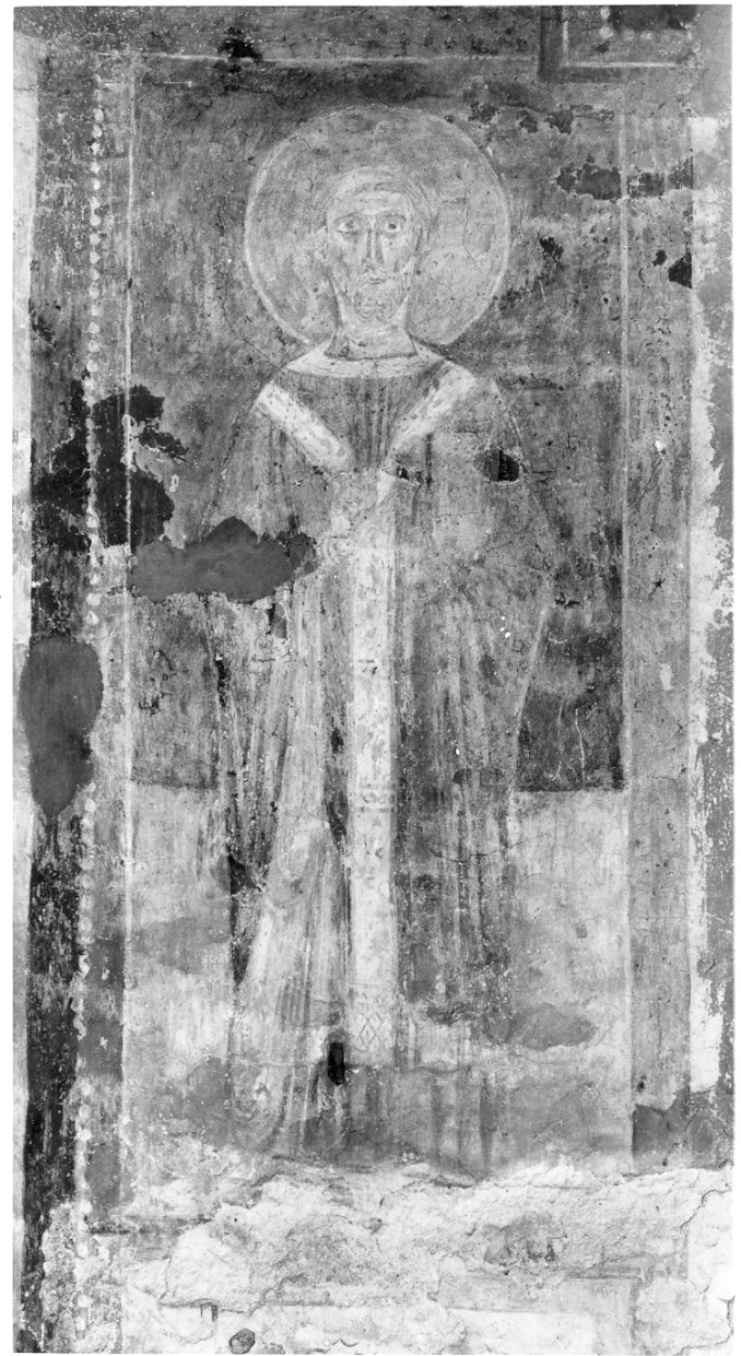 santo diacono (dipinto, opera isolata) - ambito lombardo (sec. XI)