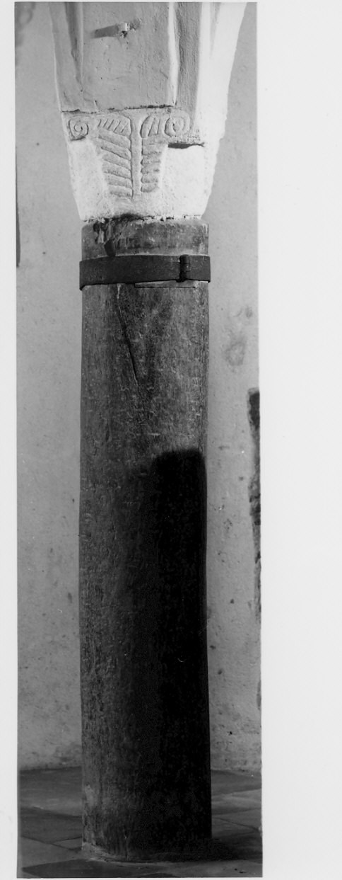 capitello di colonna, opera isolata - bottega lombarda (sec. IX)