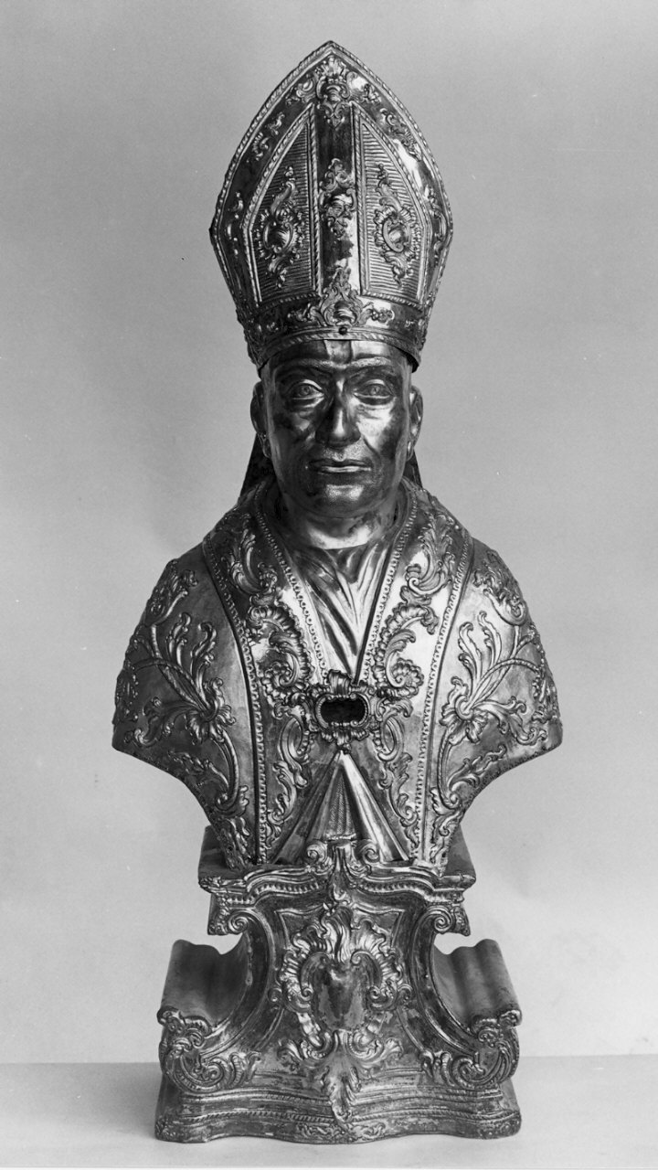 San Carlo Borromeo (reliquiario - a busto, opera isolata) - bottega Italia settentrionale (sec. XVIII)